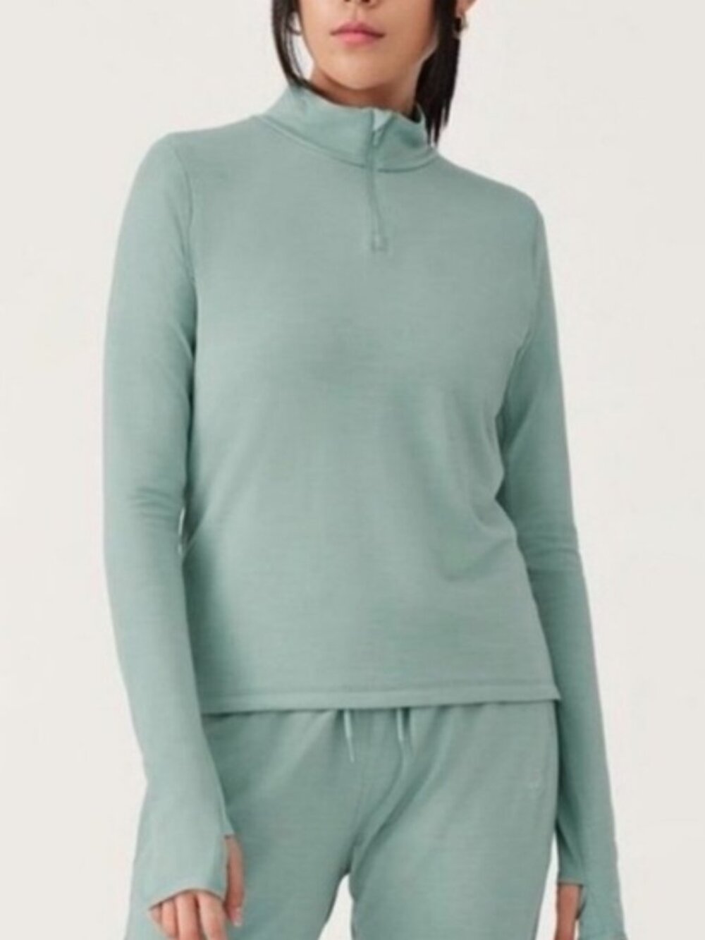 allbirds Natural Run Mid Layer 1/4 Zip Pullover Wool Top Small New Women's Activ